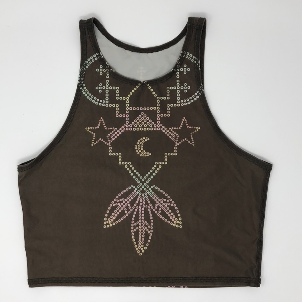 Teeki Seven Crowns Mermaid Top EUC